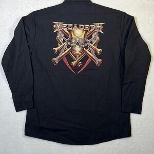 Megadeth vintage Dickies collab Button down concert release shirt NWT Men Medium